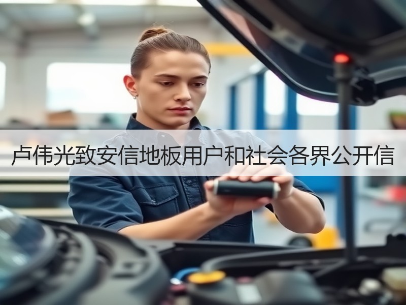 卢伟光致安信地板用户和社会各界公开信