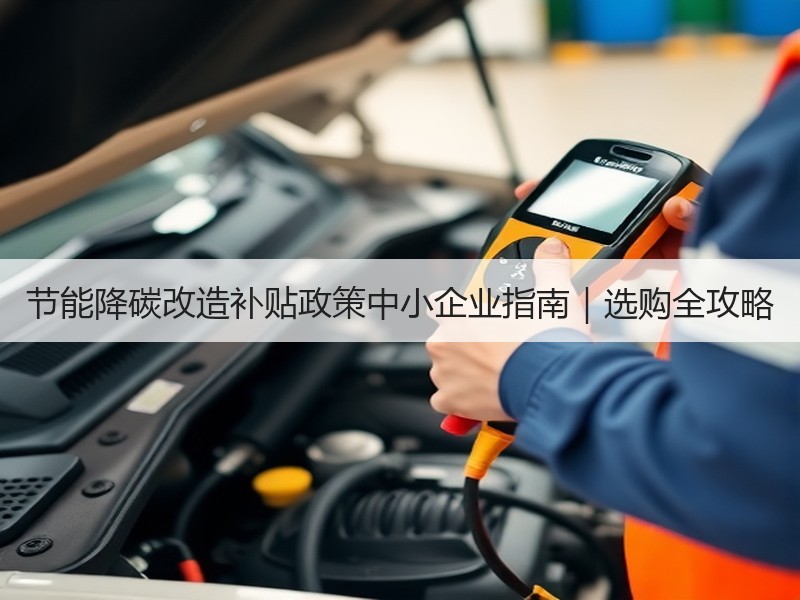 节能降碳改造补贴政策中小企业指南｜选购全攻略