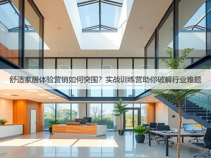 舒适家居体验营销如何突围？实战训练营助你破解行业难题