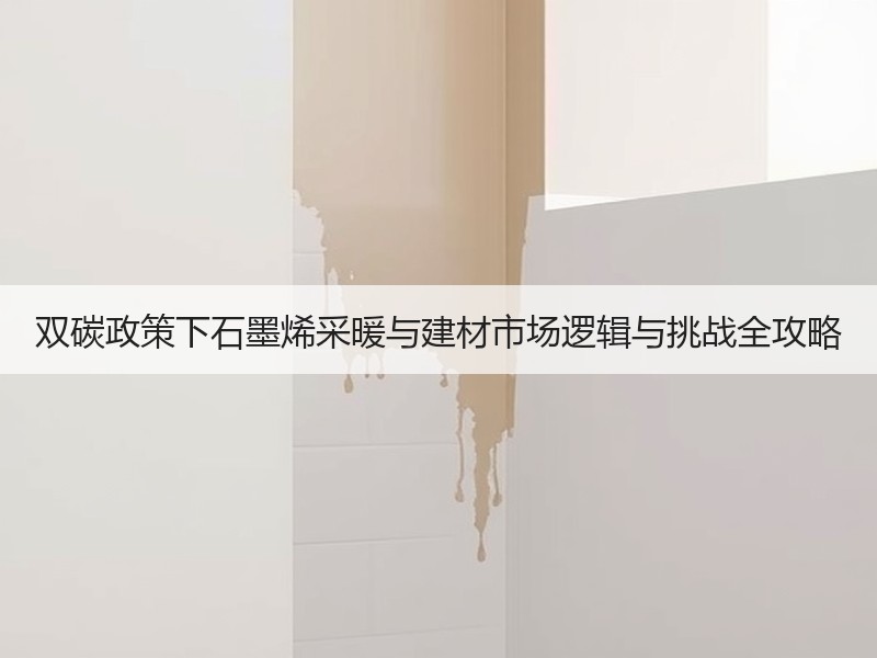双碳政策下石墨烯采暖与建材市场逻辑与挑战全攻略