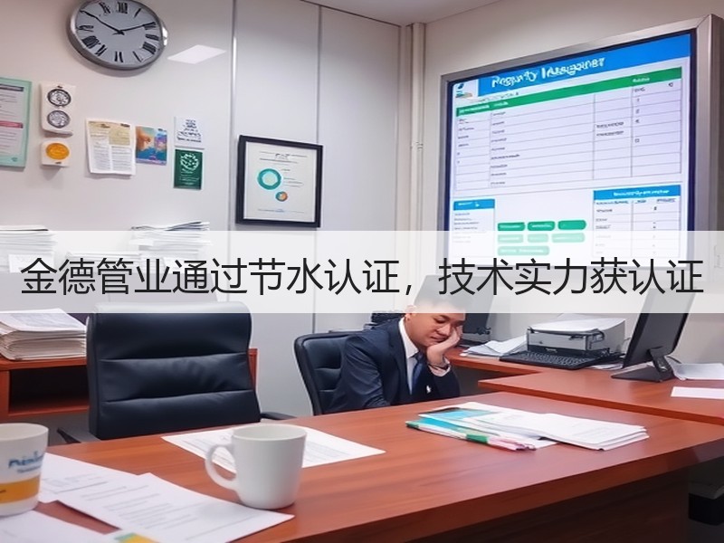 金德管业通过节水认证，技术实力获认证